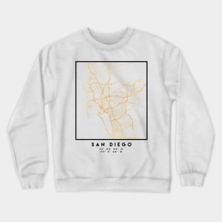 SAN DIEGO CALIFORNIA CITY STREET MAP ART Crewneck Sweatshirt